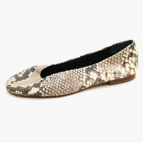 Calvin Klein Womens Flats Multicolor‎ Snakeskin Slip On Ballet Round Toe 6 - Picture 1 of 9